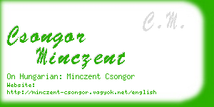 csongor minczent business card